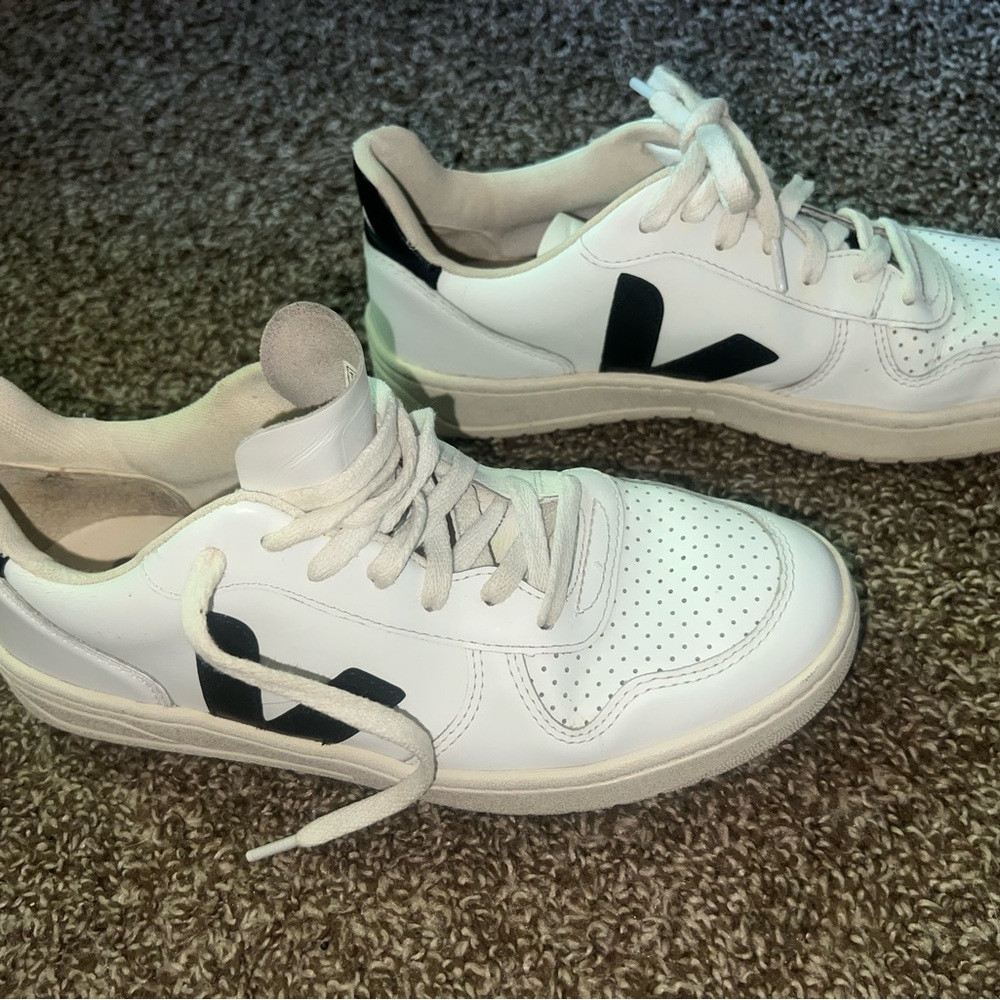 Veja White and Black Sneakers